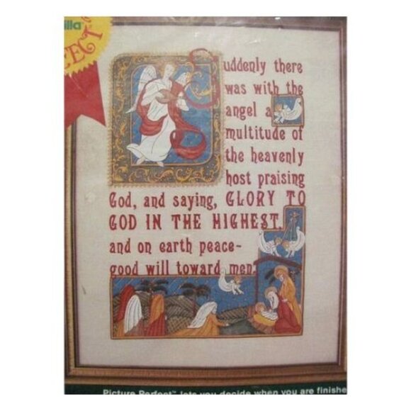 Glory to God Bucilla Stitchery Picture Nativity Christmas 82030 - Picture 5 of 8